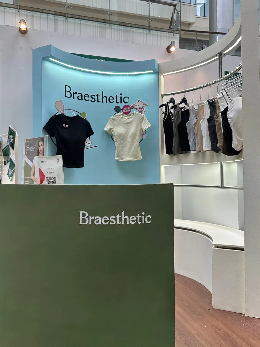 Counter detail of the Braesthetic booth