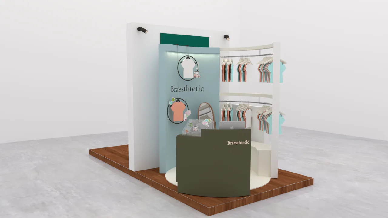 3D render of the Braesthetic booth